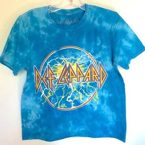Def Leppard Tie Dye Crop T shirt